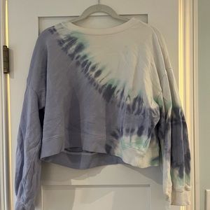 Blue and purple tie dye sweatshirt